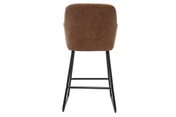 Tabourets de bar en tissu effet velours terre brûlée H65 cm (lot de 2) AMIKA