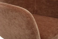 Tabourets de bar en tissu effet velours terre brûlée H65 cm (lot de 2) AMIKA