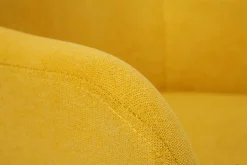 Tabourets de bar en tissu effet velours jaune moutarde H65 cm (lot de 2) AMIKA