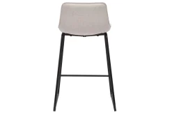 Tabourets de bar en tissu effet velours texturé beige et métal H65 cm (lot de 2) BOOST