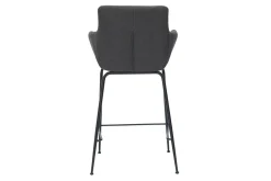 Tabourets de bar en tissu gris anthracite H65 cm (lot de 2) CARLIE