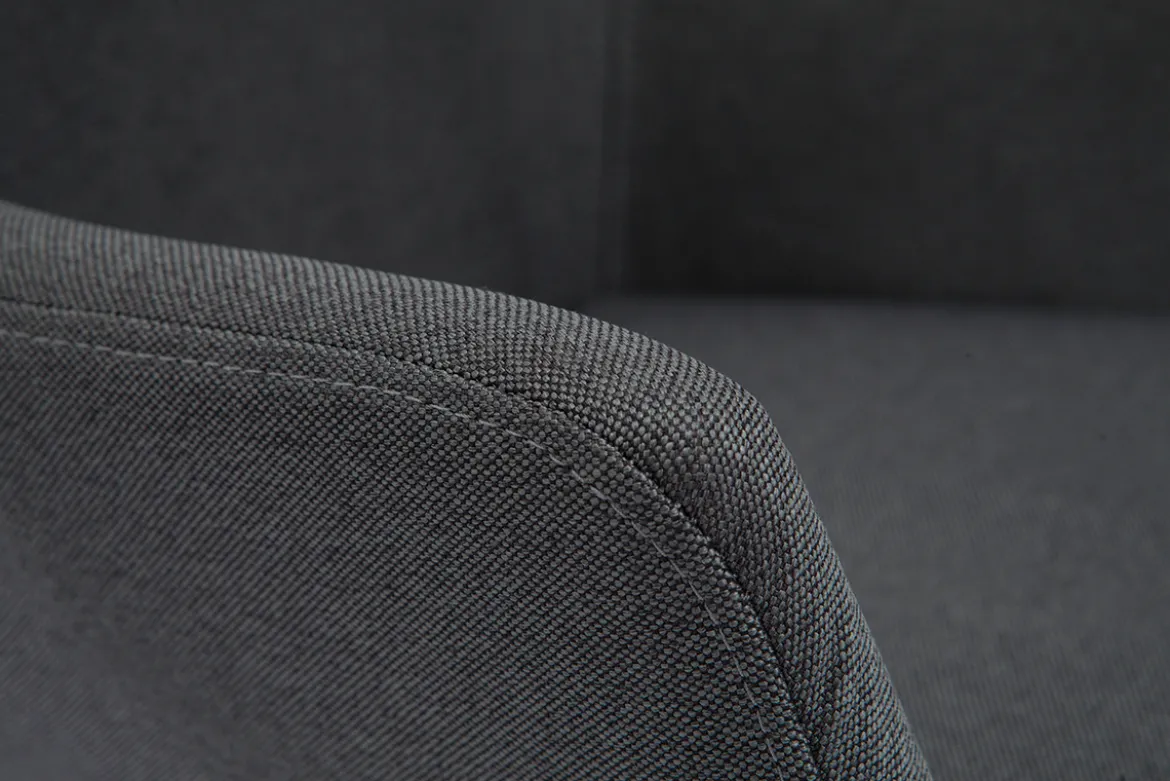Tabourets de bar en tissu gris anthracite H65 cm (lot de 2) CARLIE