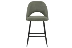 Tabourets de bar en tissu velours côtelé vert kaki H65 cm (lot de 2) COSETTE