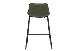 Tabourets de bar en tissu vert kaki et métal H65 cm (lot de 2) BOOST