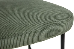 Tabourets de bar fixes en tissu velours côtelé vert kaki H65 cm (lot de 2) BREKA