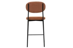 Tabourets de bar fixes en tissu velours côtelé terre brûlée H65 cm (lot de 2) BREKA