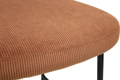 Tabourets de bar fixes en tissu velours côtelé terre brûlée H65 cm (lot de 2) BREKA