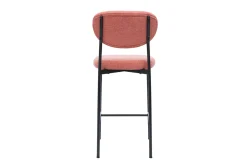 Tabourets de bar fixes en tissu effet velours texturé terracotta H65 cm (lot de 2) BREKA
