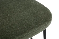 Tabourets de bar fixes en tissu effet velours vert kaki H65 cm (lot de 2) BREKA