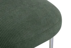 Tabourets de bar fixes en tissu velours côtelé vert kaki H65 cm (lot de 2) BREKA