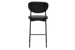 Tabourets de bar fixes noirs H65 cm (lot de 2) BREKA