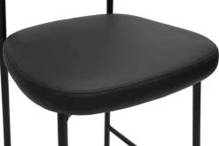 Tabourets de bar fixes noirs H65 cm (lot de 2) BREKA