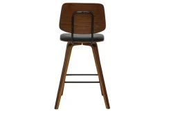 Tabourets de bar noirs et bois foncé H66 cm (lot de 2) SEGUR