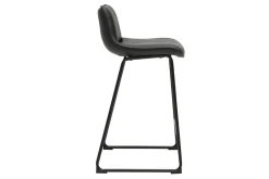 Tabourets de bar noirs et métal H65 cm (lot de 2) BOOST