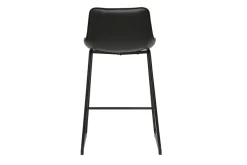 Tabourets de bar noirs et métal H65 cm (lot de 2) BOOST
