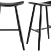 Tabourets de bar noirs H65 cm (lot de 2) DEMORY