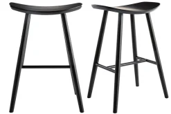 Tabourets de bar noirs H65 cm (lot de 2) DEMORY