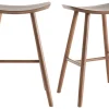 Tabourets de bar noyer H65 cm (lot de 2) DEMORY