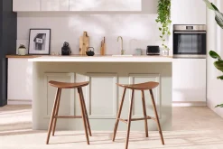 Tabourets de bar noyer H65 cm (lot de 2) DEMORY