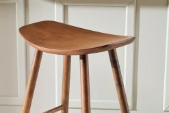 Tabourets de bar noyer H65 cm (lot de 2) DEMORY