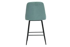 Tabourets de bar pivotants 360° en tissu chenille vert céladon et métal H66 cm (lot de 2) HASTA