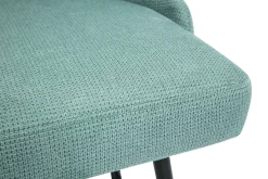 Tabourets de bar pivotants 360° en tissu chenille vert céladon et métal H66 cm (lot de 2) HASTA