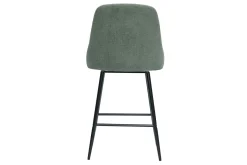 Tabourets de bar pivotants 360° en tissu chenille vert kaki et métal H66 cm (lot de 2) HASTA