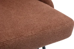 Tabourets de bar pivotants 360° en tissu chenille terre brûlée et métal H66 cm (lot de 2) HASTA