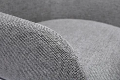 Tabourets de bar pivotants 360° en tissu effet velours texturé gris et métal H65.5 cm (lot de 2) ALESS
