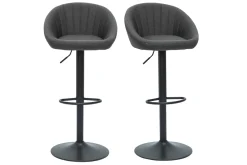 Tabourets de bar réglables design gris anthracite (lot de 2) SHERU