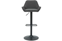 Tabourets de bar réglables design en tissu gris anthracite (lot de 2) RONNIE