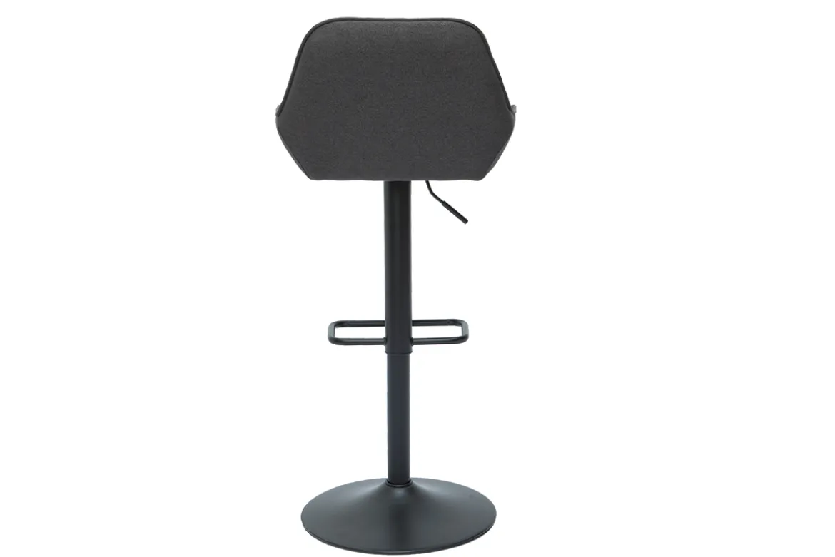 Tabourets de bar réglables design en tissu gris anthracite (lot de 2) RONNIE