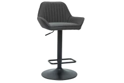 Tabourets de bar réglables design en tissu gris anthracite (lot de 2) RONNIE