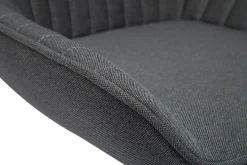 Tabourets de bar réglables design en tissu gris anthracite (lot de 2) RONNIE