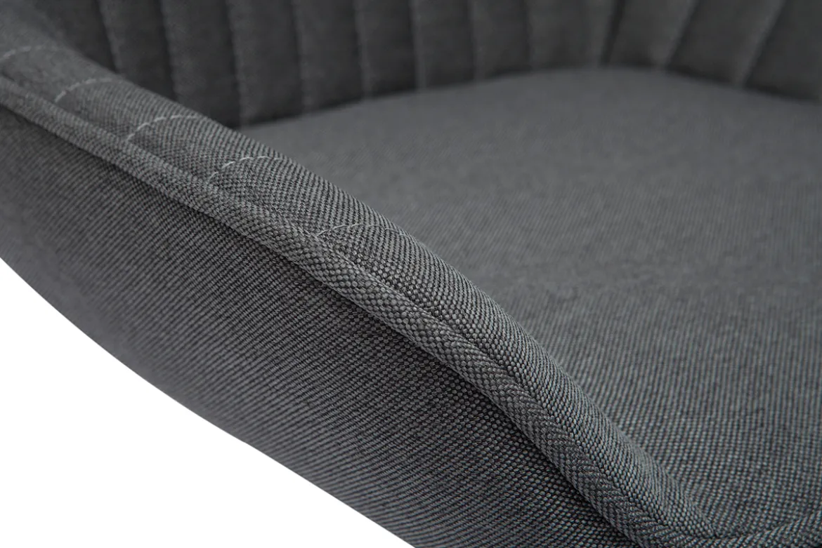 Tabourets de bar réglables design en tissu gris anthracite (lot de 2) RONNIE