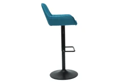 Tabourets de bar réglables design en tissu bleu (lot de 2) RONNIE