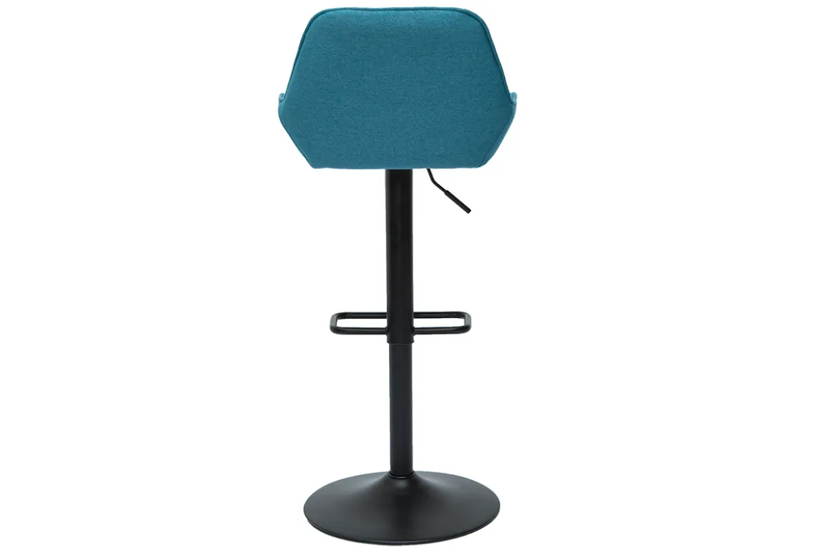 Tabourets de bar réglables design en tissu bleu (lot de 2) RONNIE