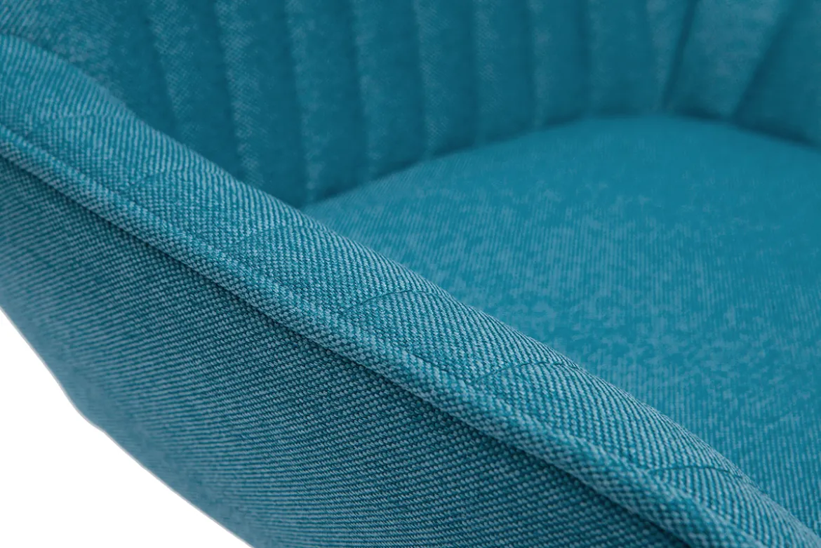 Tabourets de bar réglables design en tissu bleu (lot de 2) RONNIE