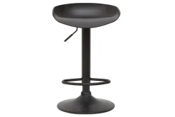 Tabourets de bar réglables design noirs H65 cm (lot de 2) PEBBLE