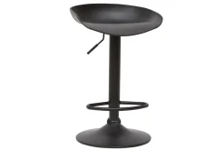 Tabourets de bar réglables design noirs H65 cm (lot de 2) PEBBLE
