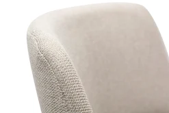Tabourets de bar réglables en tissu effet velours texturé beige et métal noir (lot de 2) MONTI