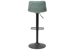 Tabourets de bar réglables en tissu effet velours texturé vert céladon et métal (lot de 2) BOOST