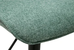 Tabourets de bar réglables en tissu effet velours texturé vert céladon et métal (lot de 2) BOOST