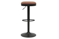 Tabourets de bar réglables en tissu chenille terre brûlée et métal (lot de 2) THOR
