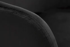 Tabourets de bar réglables en velours noir et métal (lot de 2) AMIKA