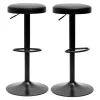 Tabourets de bar réglables noirs (lot de 2) BYRON