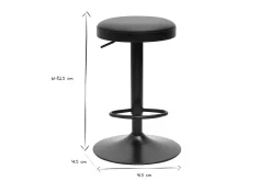 Tabourets de bar réglables noirs (lot de 2) BYRON