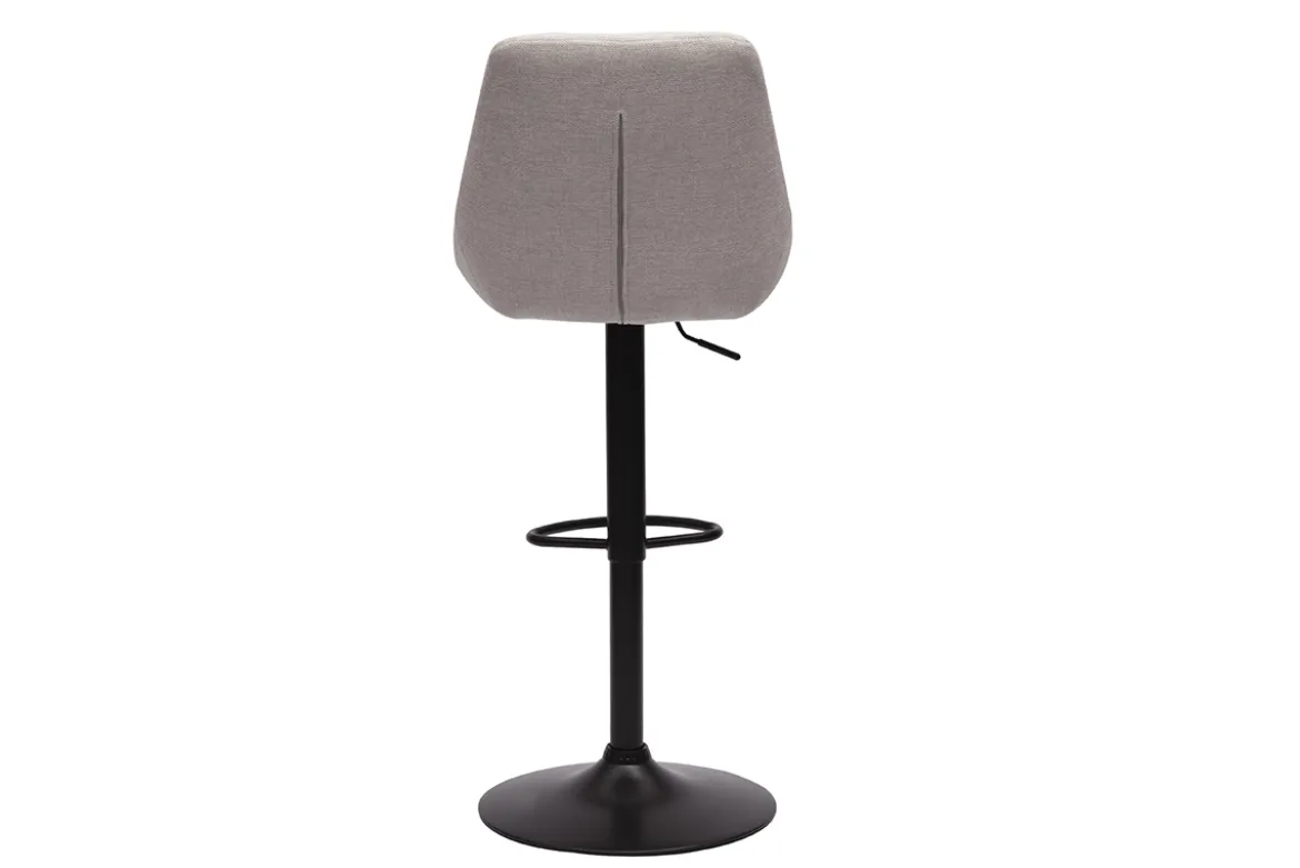 Tabourets de bar réglables pivotants 360° en tissu effet velours texturé beige et métal (lot de 2) ALESS