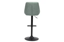 Tabourets de bar réglables pivotants 360° en tissu effet velours texturé vert céladon et métal (lot de 2) ALESS