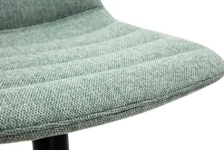 Tabourets de bar réglables pivotants 360° en tissu effet velours texturé céladon et métal (lot de 2) SAURY